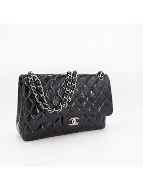 Chanel Quilted Chain Shoulder Patent Bag